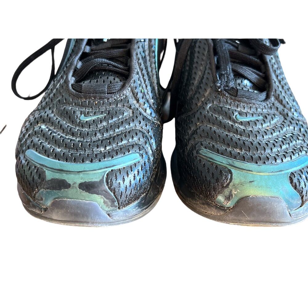 7Y Nike Air Max 720 Iridescent (AQ3196-003) Black Textile No Box Black Teal - Picture 4 of 9